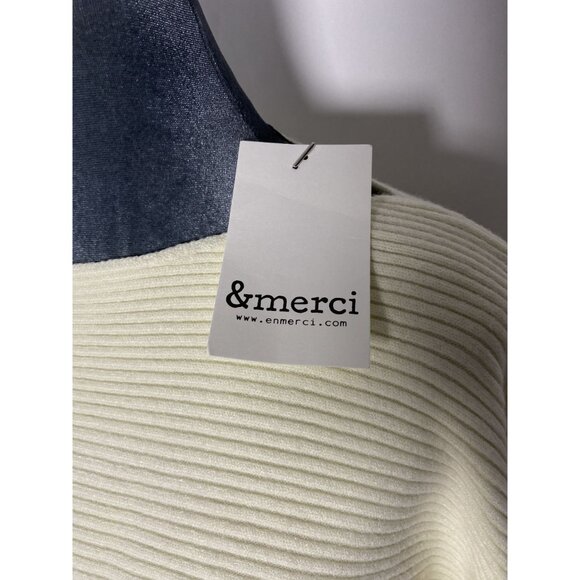 &Merci Womens Small Cream Ribbed Knit Sweater NWT - Picture 5 of 10